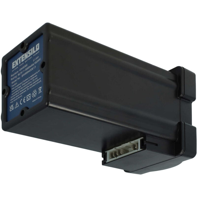 foto del prodotto extensilo batteria compatibile con wolf garten hybrid power 37, 40 rasaerba 5000mah 36,5v li ion