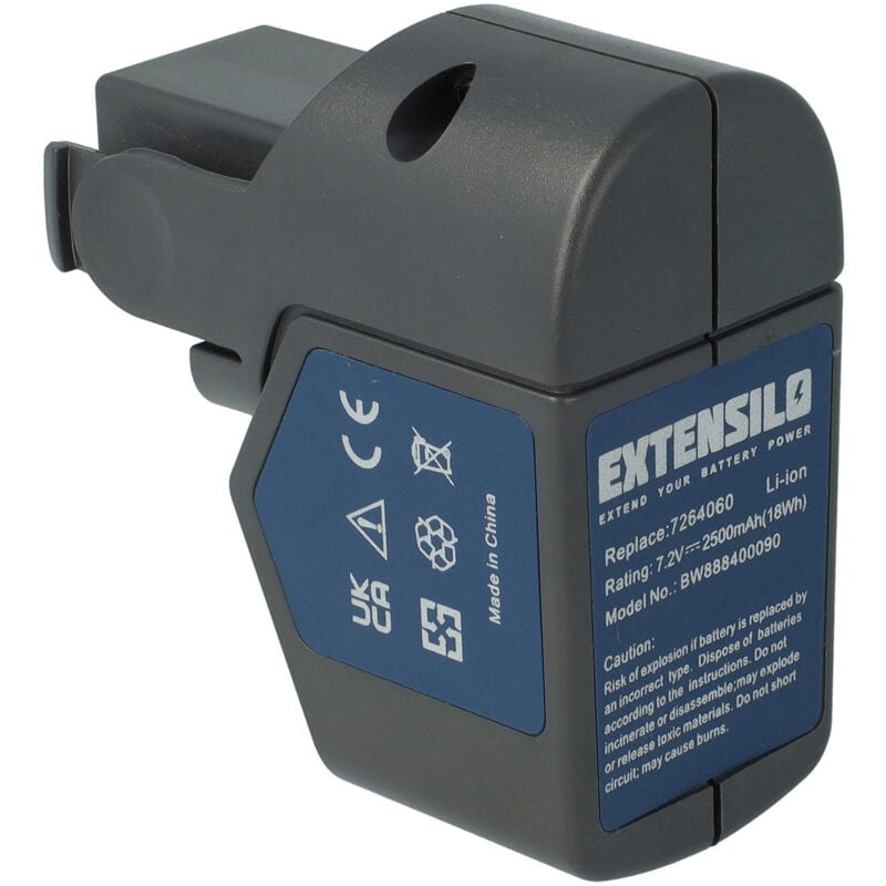 foto del prodotto extensilo batteria compatibile con wolf garten li ion power rr 3000 sfoltirami tagliasiepi cesoia elettrica 2500mah, 7,2v, li ion 