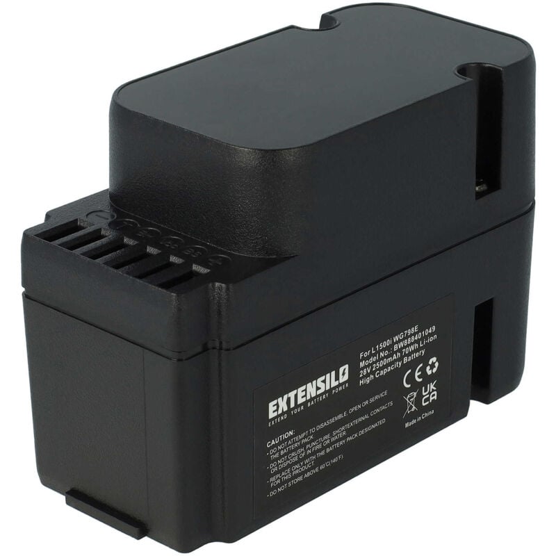 foto del prodotto extensilo batteria compatibile con worx landroid m 500b wg755e, m500 wg754e, m800 wg790e.1 tagliaerba, robot tagliaerba 2500mah, 28v, li ion 
