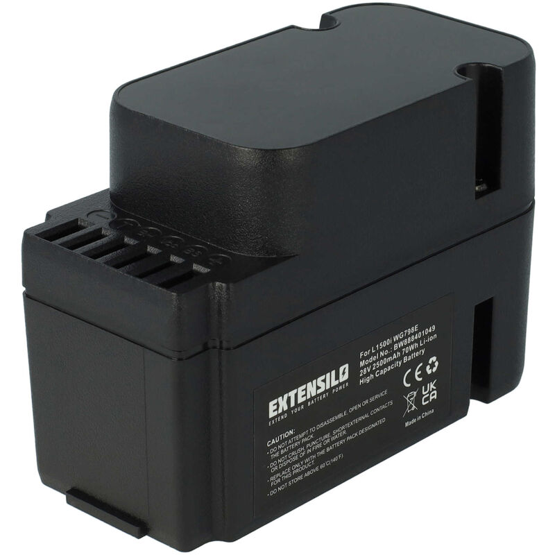 foto del prodotto extensilo batteria compatibile con worx landroid wg796e rasaerba 2500mah, 28v, li ion