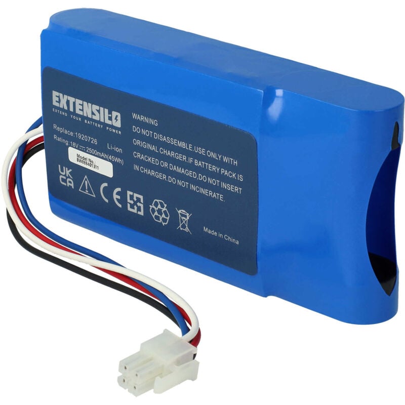 foto del prodotto extensilo batteria compatibile con yard force compact 400ri, 280r rasaerba 2500mah 18v li ion