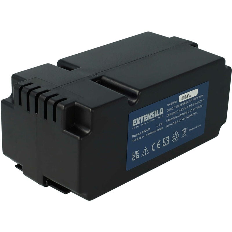 foto del prodotto extensilo batteria sostituisce 862601, 862615, 862617, 862618, 0862622, 0862622001 per tagliaerba, robot tagliaerba 5000mah, 25,2v, li ion 