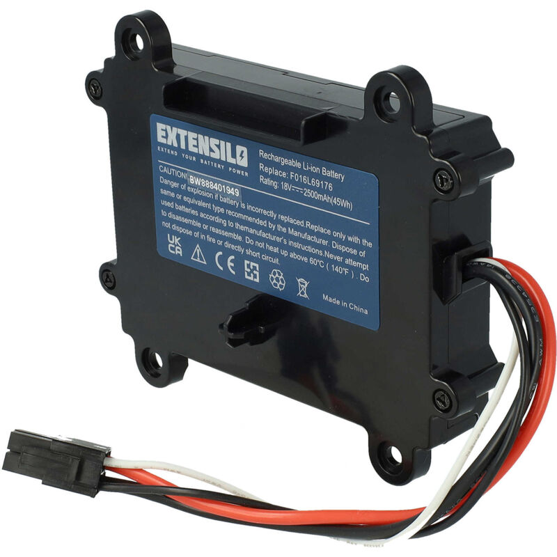 immagine 0 del prodotto extensilo batteria sostituisce bosch f 016 104 898, f016104898, f016l69176 per tagliaerba, robot tagliaerba 2500mah, 18v, li ion 