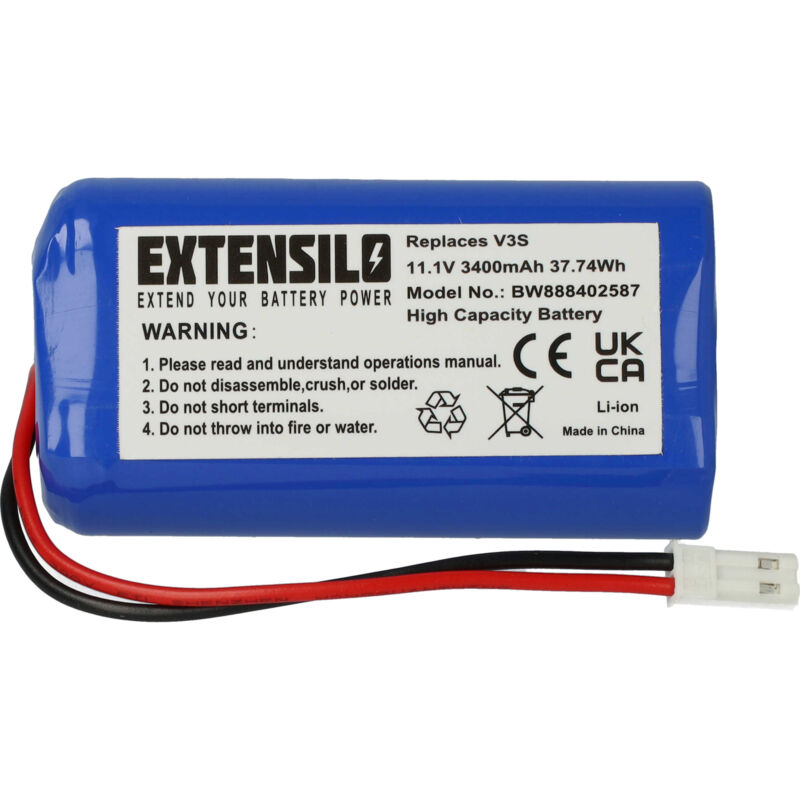 foto del prodotto extensilo batteria sostituisce electropan icp 186500 22f m 3s1p s per aspirapolvere 3400mah, 11,1v, li ion 