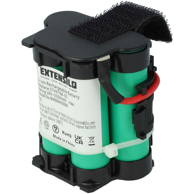 immagine 0 del prodotto extensilo batteria sostituisce gardena 505 69 73 20, 574 47 68 01, 574 47 68 02, 574 47 68 03 per tagliaerba, robot tagliaerba 2500mah, 18v,