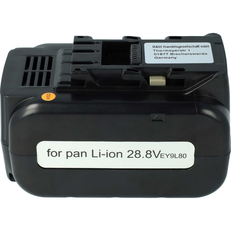 foto del prodotto extensilo - batteria sostituisce panasonic ey9l80, ey9l80b, ez9l80 per attrezzo da lavoro (5000 mah, li-ion, 28,8 v)