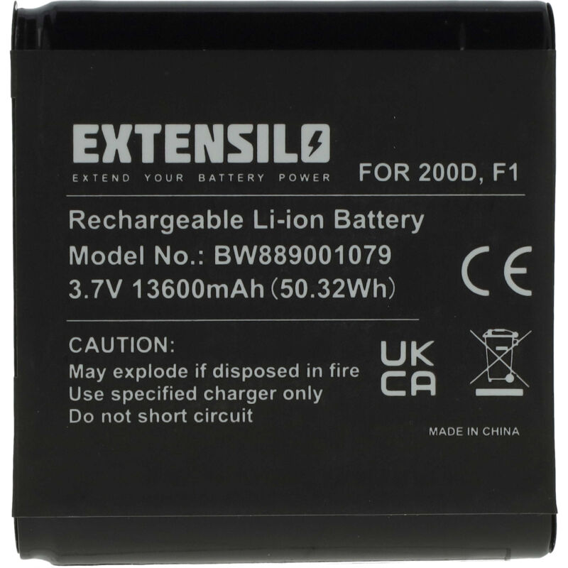 foto del prodotto extensilo batteria sostituisce pure chargepak f1, f1 per casse, altoparlanti, speaker 13600mah, 3,7v, li ion 