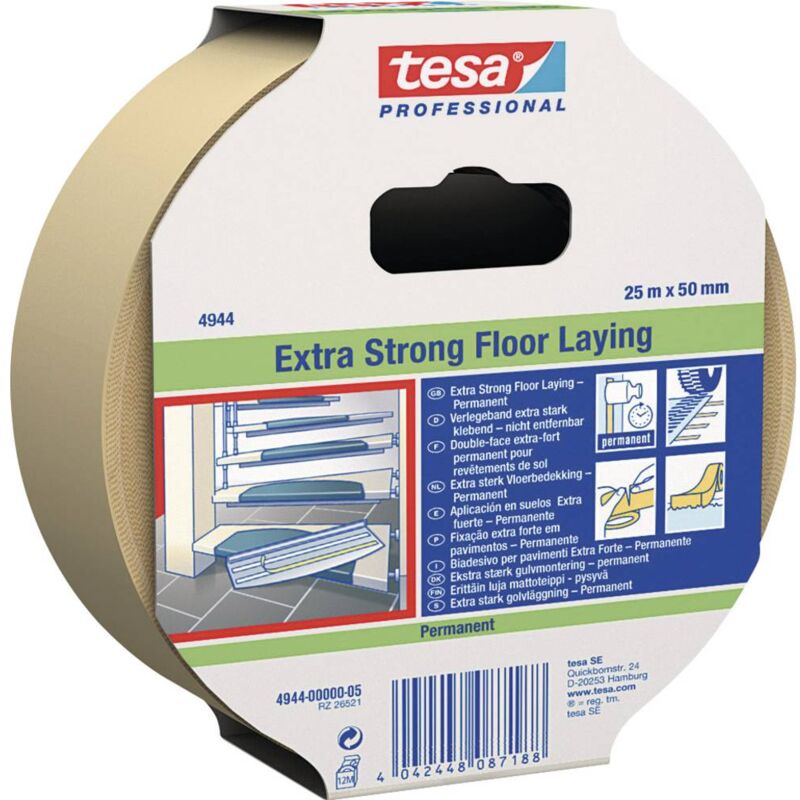foto del prodotto extra strong 04944 00002 11 nastro biadesivo fix 4944 bianco l x l 10 m x 50 mm 1 pz. tesa