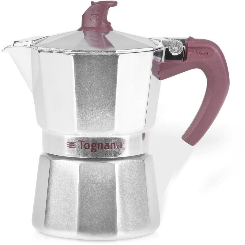 foto del prodotto extra style, caffettiera moka, 3 tazze, alluminio, grigio tognana