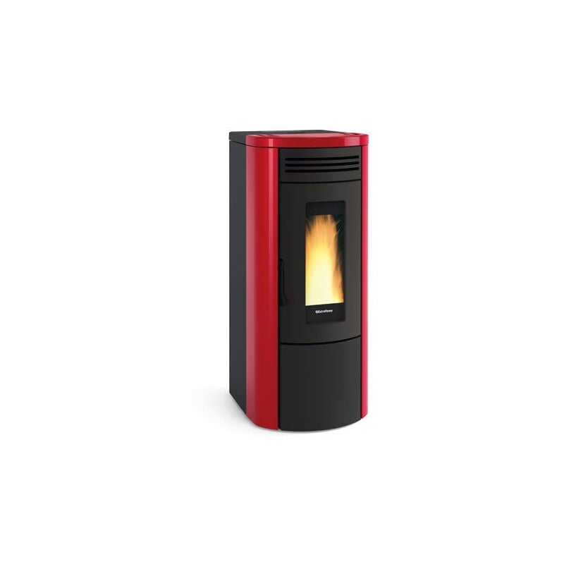 foto del prodotto extraflame stufa a pellet 17 kw rivestimento in acciaio costanza idro bordeaux