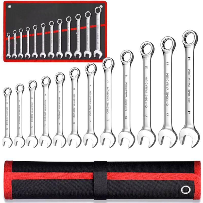 foto del prodotto extralink zestaw kluczy p asko oczkowych 12 el. klucze p askie oczkowe etui 8 24 mm 1293
