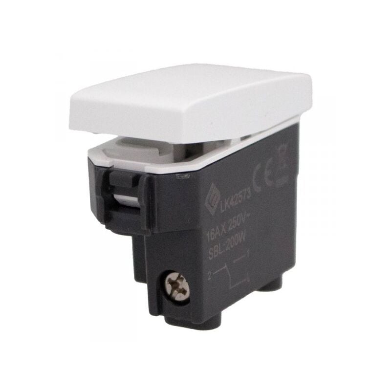 foto del prodotto extrastar deviatore 1p 16a colore bianco compatibile con bticino living e vimar plana