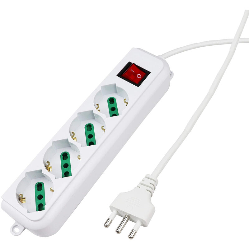 foto del prodotto extrastar multipresa ciabatta elettrica 4 prese universali ita 10 16a schuko 1,5 m