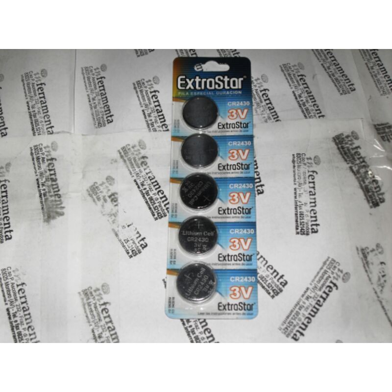 foto del prodotto extrastar pila batteria cr2430 a bottone 3v litio per calcolatrici telecomandi