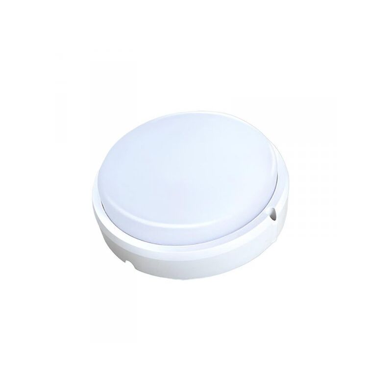 foto del prodotto extrastar plafoniera led lampada da parete soffitto ip54 rotondo 12w 1155lm 3000k bulkhead per condominio d150x47mm