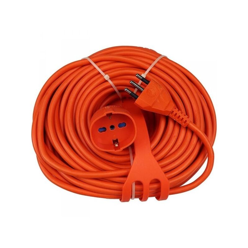 foto del prodotto extrastar prolunga elettrica lineare colore arancione 15m 3x1.5mm spina italiana 16a presa bipasso schuko 10 16a max 3500w