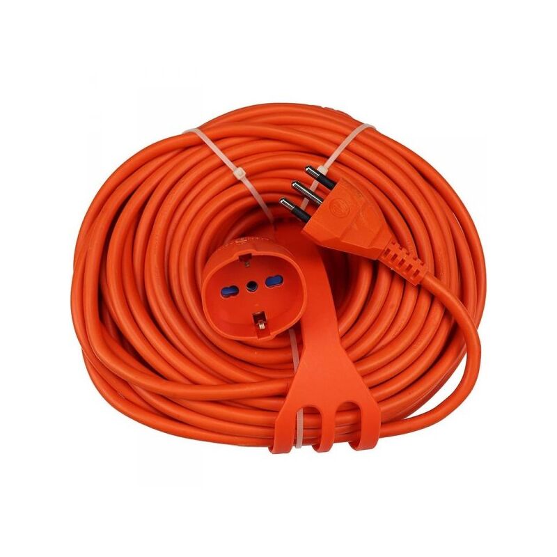 foto del prodotto extrastar prolunga elettrica lineare colore arancione 20m 3x1.5mm spina italiana 16a presa bipasso schuko 10 16a max 3500w