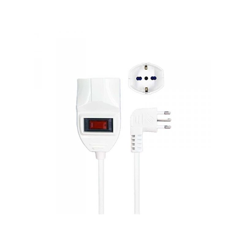 foto del prodotto extrastar prolunga elettrica lineare con interruttore 10m 3x1mm spina italiana 10a presa bipasso schuko 10 16a max 2300w