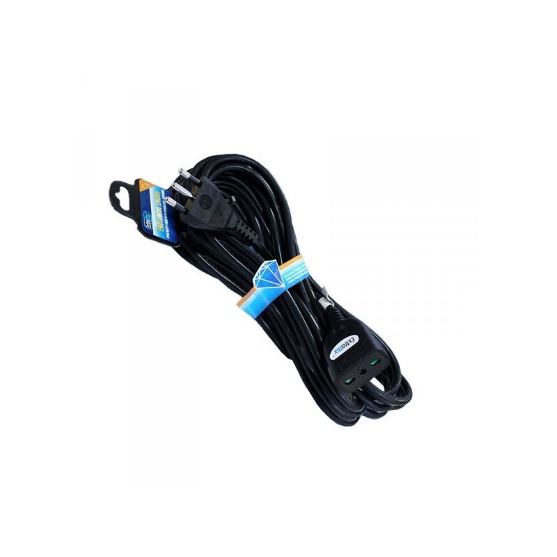 foto del prodotto extrastar prolunga lineare colore nero 10m 3x1.0mm spina italiana 16a presa bipasso 10 16a max 3500w