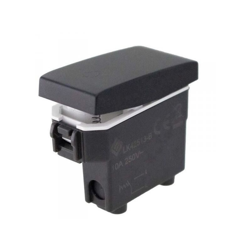 immagine 0 del prodotto extrastar pulsante con simbolo campanello 1p 10a colore nero compatibile con bticino living e vimar plana