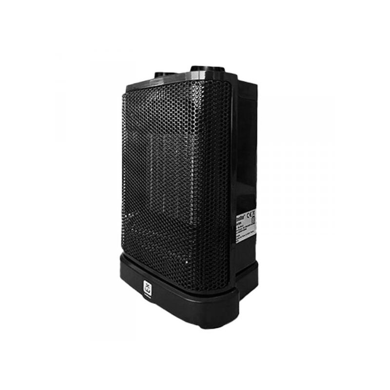 foto del prodotto extrastar stufa elettrica da 1000w 1500w portatile con maniglia con protezione di sicurezza automatico l15.7cm x h25.5cm colore nero