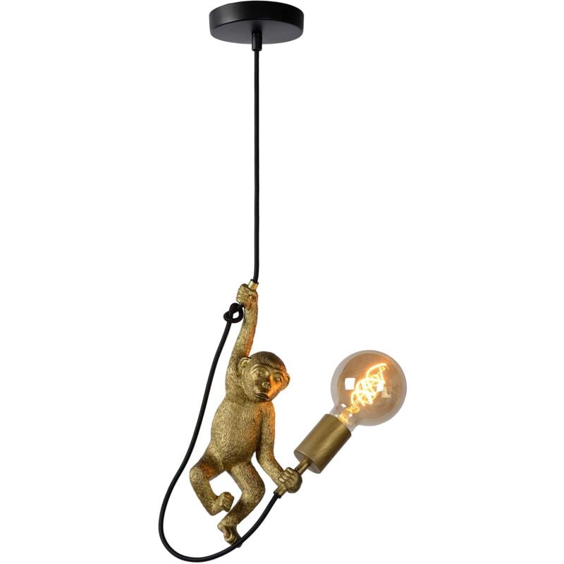 foto del prodotto extravaganza chimp lampade a sospensione 18 cm 1 x e27 nero lucide