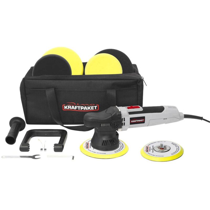 foto del prodotto exzenterpoliermaschine 230 v 650 w 1600 6400 u min 125 150 mm 9mm hub 640296 lucidatrice eccentrica 2 dino kraftpaket