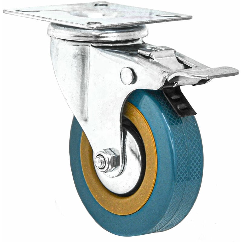 foto del prodotto eyepower 1 pz. ruote per mobili con freno 75mm rotelle girevoli per carichi pesanti