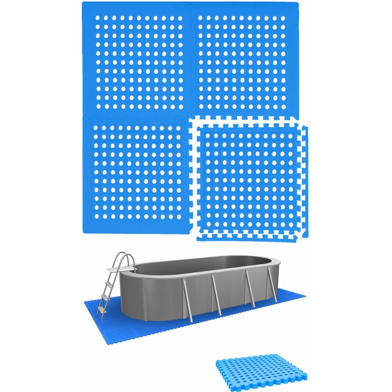 foto del prodotto eyepower 1m base per piscine fuori terra 4 tappetini grandi 50x50 tappeto piscina