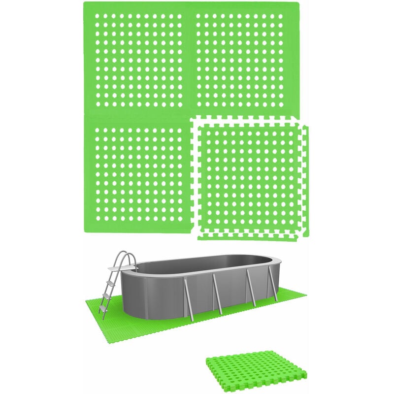 foto del prodotto eyepower 1m base per piscine fuori terra 4 tappetini grandi 50x50 tappeto piscina
