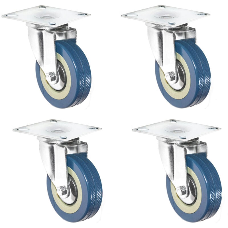 foto del prodotto eyepower set di 4 ruote per mobili 75mm rotelle girevoli per carichi pesanti