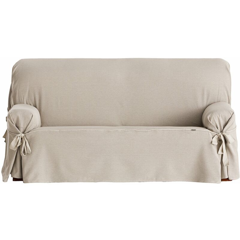 foto del prodotto eysa f636081 constanza salvadivano con lacci, 3 posti 180x 230, cotone, beige marrone zig zag 