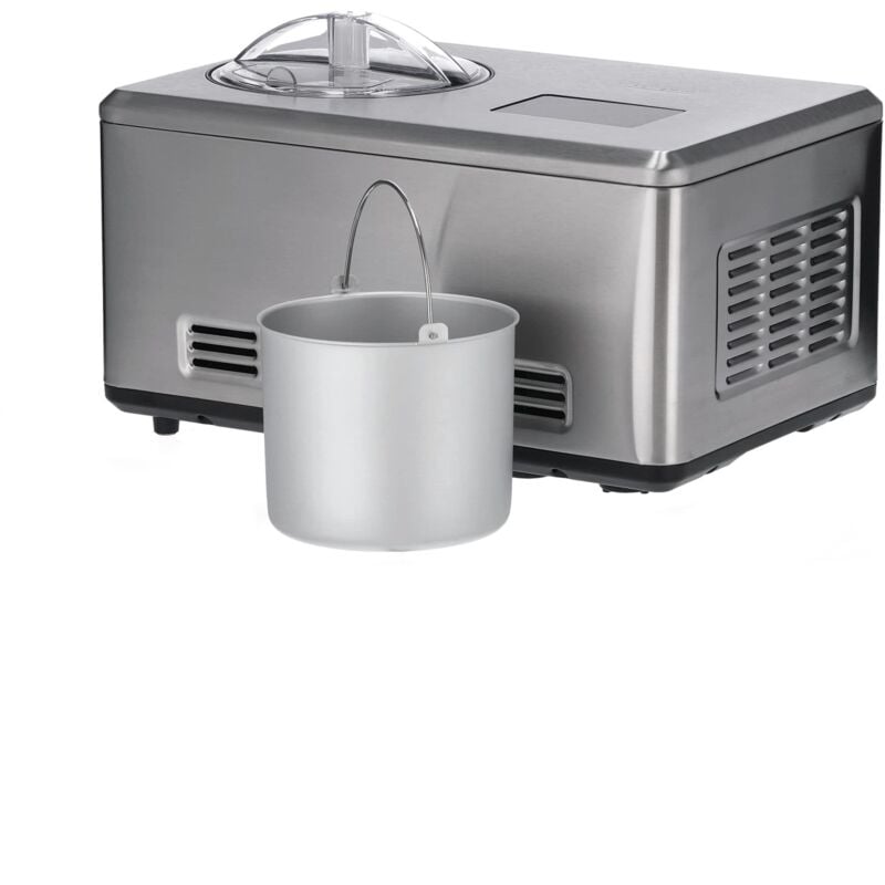 foto del prodotto ez 7406 gelatiera 2in1, yogurt, display touch led, 2 contenitori da 2 l, timer, raffreddamento automatico, gelatiera autorefrigerante, mantiene