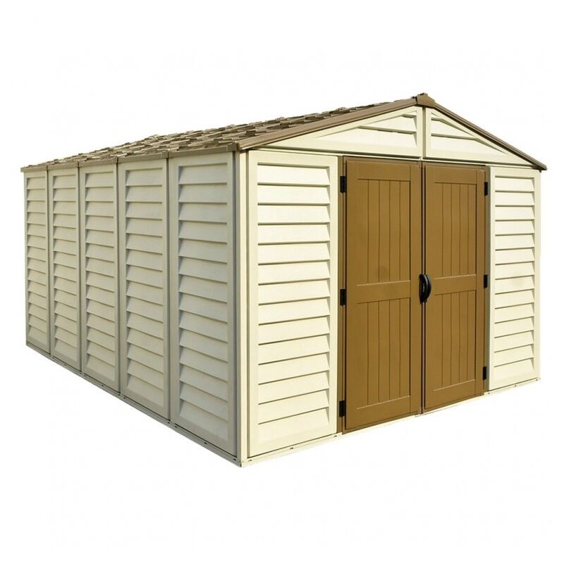 foto del prodotto ezooza casetta in pvc woodbridge plus 10,5 x13 duramax premier, 325 x 405 x 233 cm