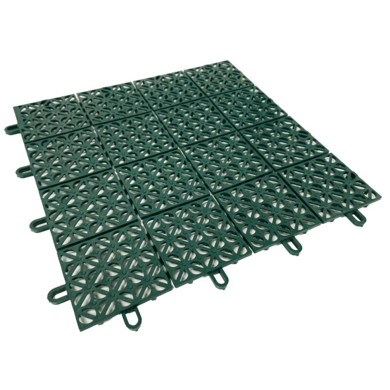 foto del prodotto ezooza multiflex 11 piastrelle drenanti flessibili per esterni 1 m , 30x30 cm, plastica riciclata, colore verde