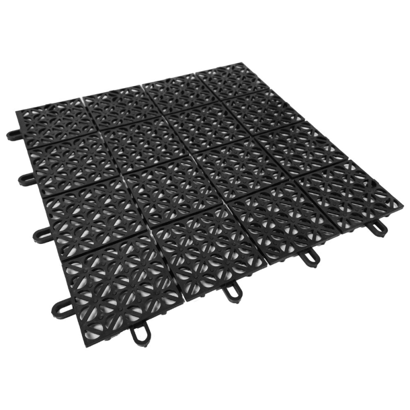 foto del prodotto ezooza multiflex 56 piastrelle drenanti flessibili per esterni 5 m , 30x30 cm, plastica riciclata, colore antracite