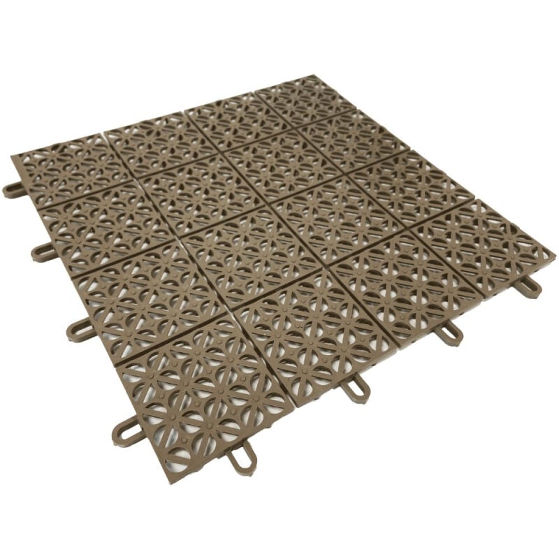 foto del prodotto ezooza multiflex 56 piastrelle drenanti flessibili per esterni 5 m , 30x30 cm, plastica riciclata, colore beige