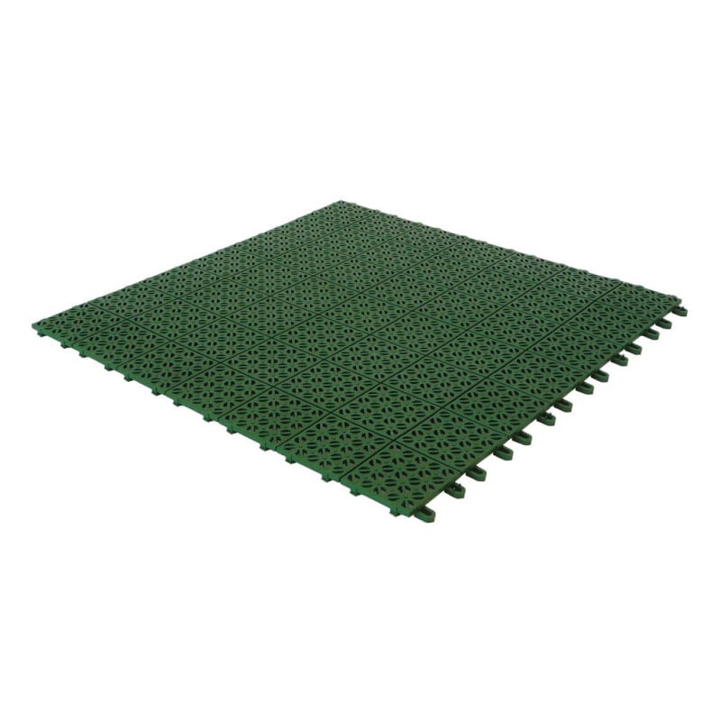 foto del prodotto ezooza set da 9 piastrelle flessibili in plastica 55,5 x 55,5 cm da esterno, drenanti 2,7 m2 colore verde