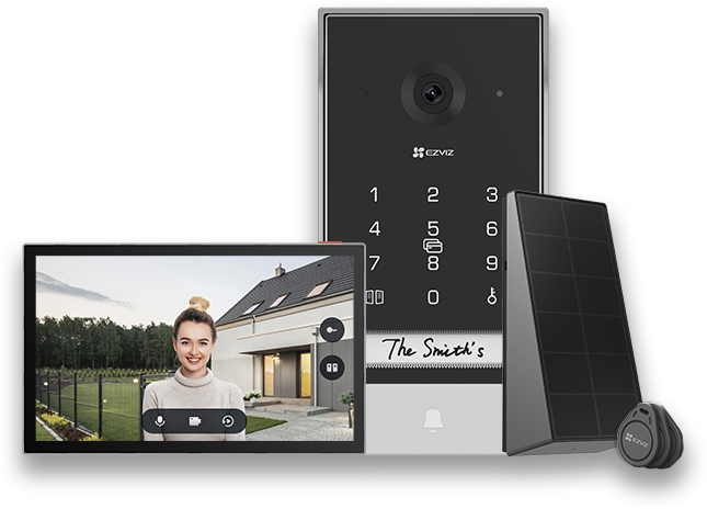 foto del prodotto ezviz ep7 sistema per video citofono 17,8 cm 7 nero, argento