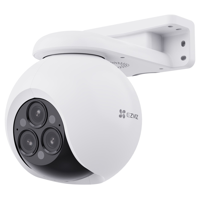 foto del prodotto ezviz h80f multi - telecamera motorizzata da esterno - tre obiettivi 2k - visione 360 - color night vision - human detection - audio bidirezionale - difesa attiva