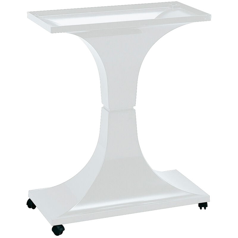 foto del prodotto f 72 supporto in plastica con ruote per gabbie canto, palladio 5, piano 5.. variante f 72 misure 64 x 31 x h 77 cm bianco ferplast