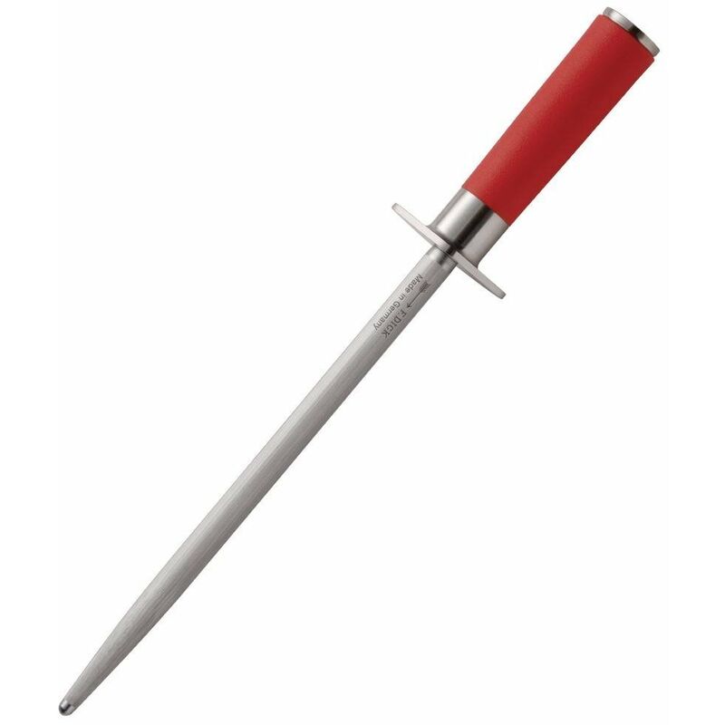 foto del prodotto f. dick acciaino, red spirit lama da 25 cm, taglio standard, manico di materiale sintetico pregiato, 65 hrc 76543302, rosso