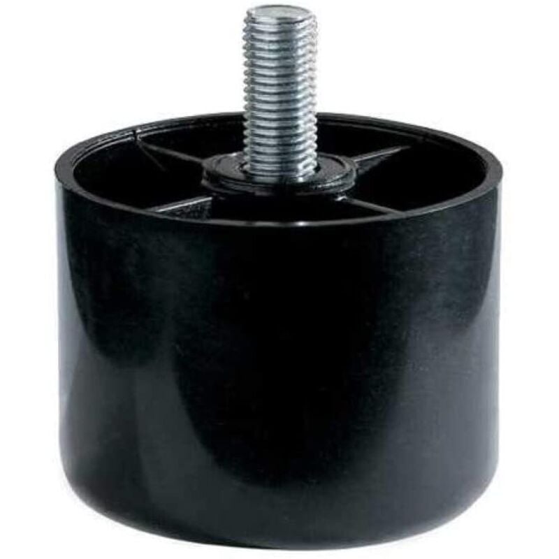 foto del prodotto f - piedino in plastica serie black - ø60mm - altezza 60 mm - colore nero - masidef