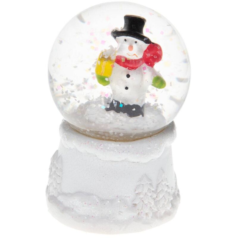 foto del prodotto f ric lights and christmas 1led globo di neve glitterato pupazzo di neve feeric lights christmas