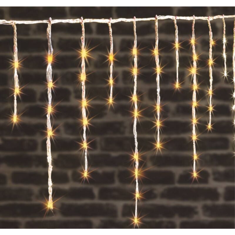 foto del prodotto f ric lights and christmas 480 led bianchi caldi per esterni con effetto nevicata feeric lights christmas