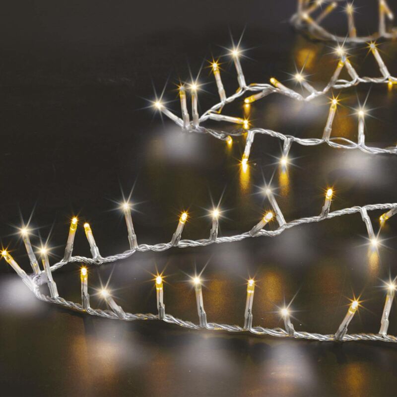 foto del prodotto f ric lights and christmas 500 led bianco caldo freddo luce di stringa per esterni 12m feeric lights christmas