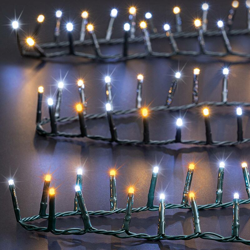 foto del prodotto f ric lights and christmas 500 led bianco caldo freddo luce di stringa per esterni 12m feeric lights christmas