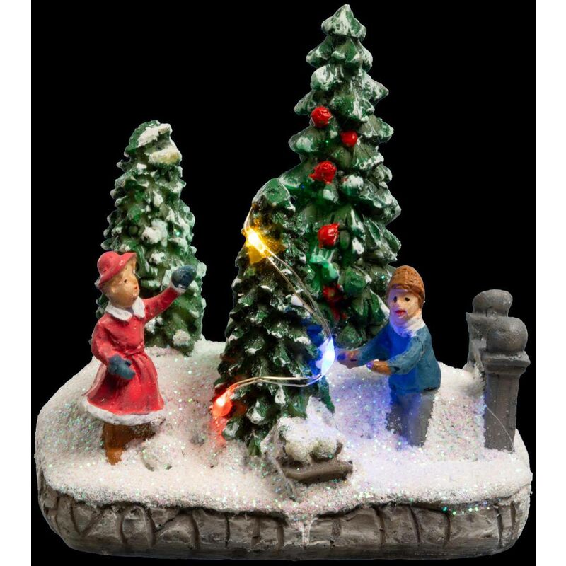 foto del prodotto f ric lights and christmas albero di natale con 3 o 4 led multicolore a batteria fir feeric lights christmas