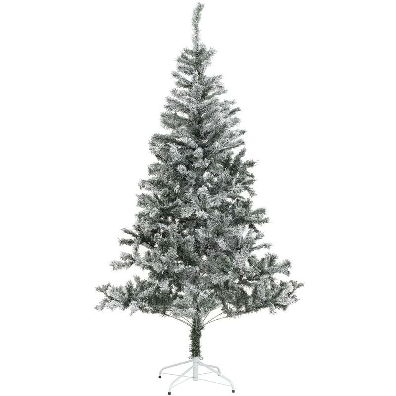 foto del prodotto f ric lights and christmas albero di natale floccato 180cm verde bianco floccato feeric lights christmas
