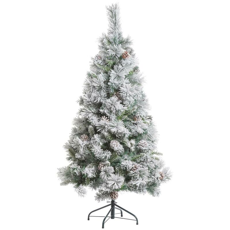 foto del prodotto f ric lights and christmas albero di natale minnesota 180 cm verde floccato bianco feeric lights christmas